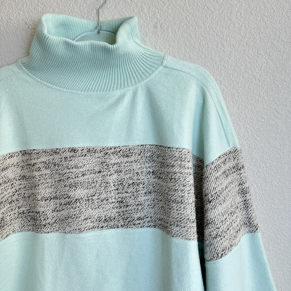 Daily Practice Anthropologie‎ Lounge Sweater Mint Gray Funnel Neck Women's S NEW
